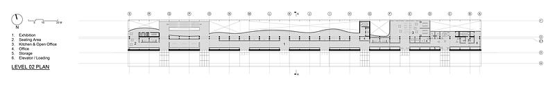 Press kit | 7717-01 - Press release | Brise-Vent Havre Harbor Museum - LYT-X Studio - Institutional Architecture - Level 02 Plan - Photo credit: LYT-X Studio