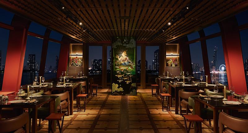 Dossier de presse | 5216-01 - Communiqué de presse | Apsara Cruise, Bar & Restaurant of The Year from  World Architecture Festival Interiors - Studio Locomotive - Design d’intérieur commercial - Apsara Cruise by Studio Locomotive - Crédit photo : Pichan Sujaritsatit