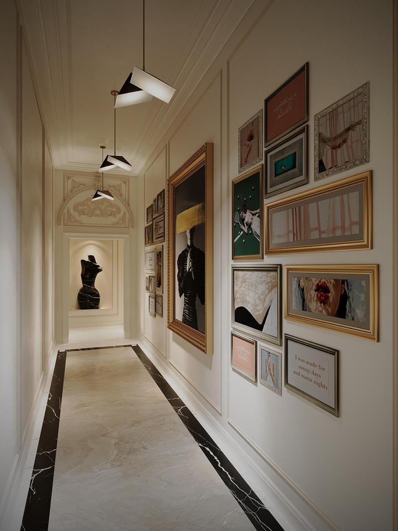 Dossier de presse | 7806-01 - Communiqué de presse | Sofitel Bucharest: Contemporary French Luxury Within a Historic Neo-Classical Setting - Ran & Morris Creative Partnership - Design d’intérieur commercial - Hotel corridors - Crédit photo : MOD Studio