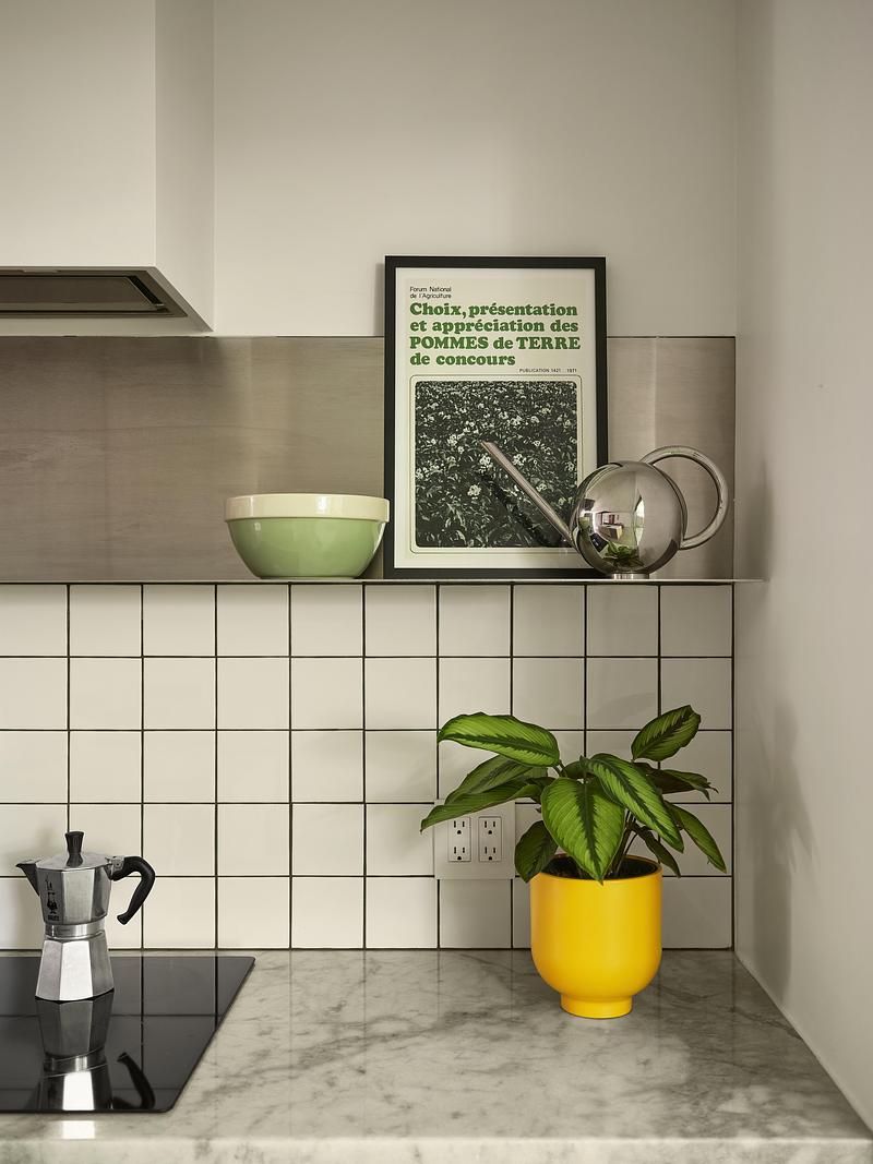 Press kit | 5319-01 - Press release | ShoeBox CHB - ALEXANDRE BERNIER ARCHITECTE - Residential Architecture - Kitchen – Materiality<span></span> - Photo credit:  Maxime Brouillet 