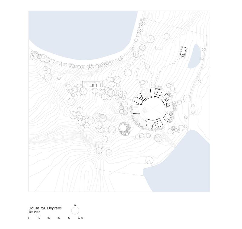 Dossier de presse | 7835-01 - Communiqué de presse | House 720 Degrees - Fernanda Canales - Architecture résidentielle - Crédit photo : Site plan — House 720 Degrees
