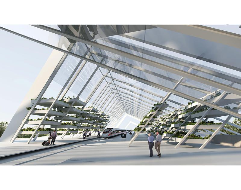 Dossier de presse | 7842-01 - Communiqué de presse | "City on the Loop": A Visionary Architectural Strategy for Coastal Living - Ruxuan Zheng - Design urbain - Phase future - Crédit photo : Ruxuan Zheng, Haoyuan Wang