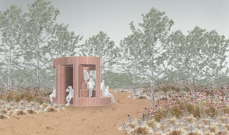 Press kit | 837-54 - Press release | The International Garden Festival Unveils the Projects Selected for its 27th Edition, Under the Theme 'Mapping Sensitivity' - International Garden Festival | Reford Gardens - Landscape Architecture - <p> Frame (axonometric view)</p><p> Ulli Heckmann | Allemagne + Pays-Bas</p> - Photo credit: Ulli Heckmann