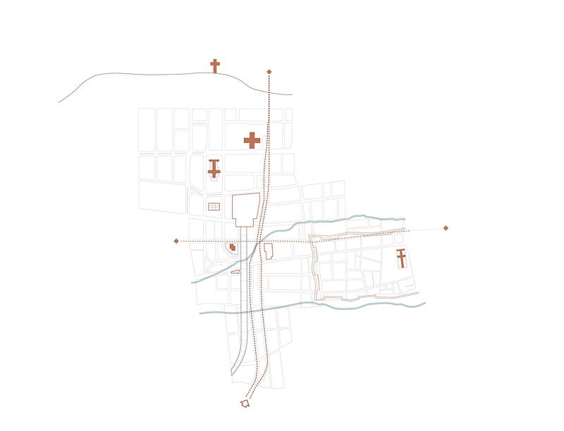 Press kit | 721-15 - Press release | 900 Saint-Jacques: Between Past, Modernity, and Mobility - Chevalier Morales - Real Estate - Emblematic cross pattern diagram - Photo credit: Chevalier Morales