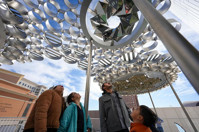 Press kit | 2757-61 - Press release | Defining a New Urban Experience Through the Lens of Digital Craft - FUTUREFORMS - Urban Design - <p>More than a shade canopy, Weatherscape embodies the creative spirit of El Paso—playful, inventive, and full of energy. It becomes a place of reunion and reflection, where families and friends gather, and where movement is felt as much as seen.</p> - Photo credit: Genaro Limon