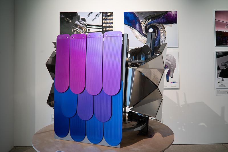 Press kit | 2757-61 - Press release | Defining a New Urban Experience Through the Lens of Digital Craft - FUTUREFORMS - Urban Design - Orbital full-scale mockup, currently on view at the METAXIS exhibition. - Photo credit: Jared Elizares