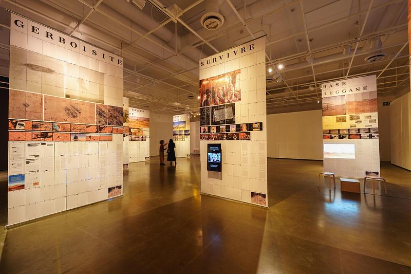 Press kit | 748-54 - Press release | UQAM’s Centre de design Presents "Toxicité coloniale : Architecture et paysage radioactifs français dans le Sahara" - Centre de design de l'UQAM - Event + Exhibition -  "Toxicité coloniale : Architecture et paysage radioactifs français dans le Sahara" exhibition presented at UQAM's Centre de design, 2026.  - Photo credit: Benoit Rousseau