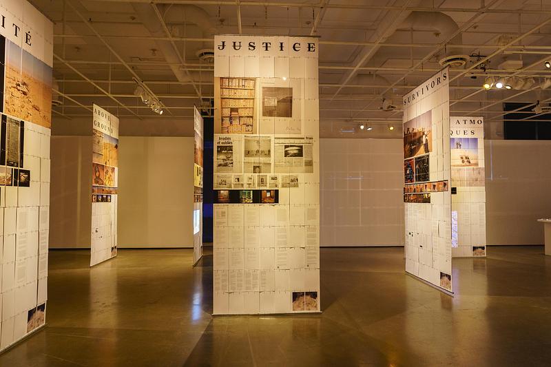 Press kit | 748-54 - Press release | UQAM’s Centre de design Presents "Toxicité coloniale : Architecture et paysage radioactifs français dans le Sahara" - Centre de design de l'UQAM - Event + Exhibition -  "Toxicité coloniale : Architecture et paysage radioactifs français dans le Sahara" exhibition presented at UQAM's Centre de design, 2026.  - Photo credit: Benoit Rousseau