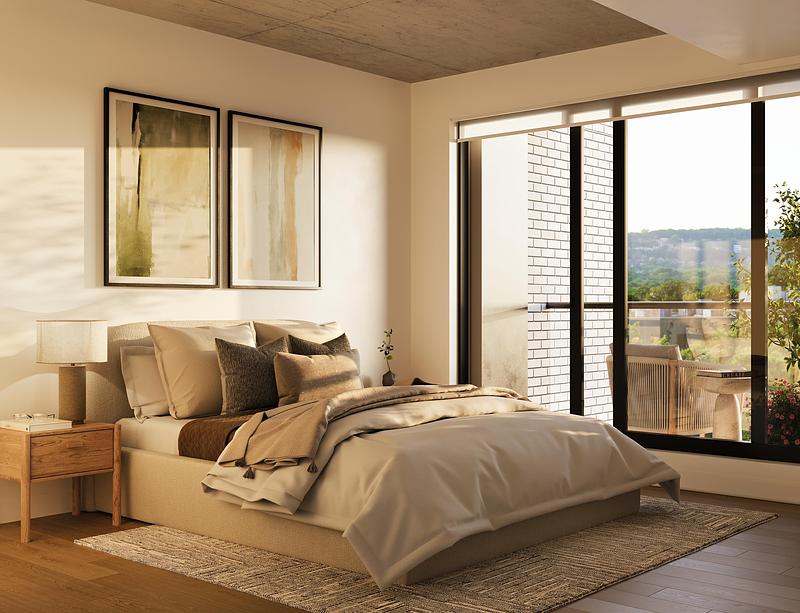 Dossier de presse | 1152-19 - Communiqué de presse | LumiGroup signe l’éclairage circadien de Bosco, un projet résidentiel locatif développé par PUR Immobilia à Montréal - LumiGroup - Design d’éclairage - Crédit photo : Common Ground Studios