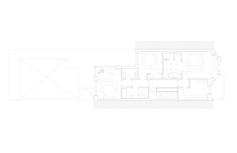 Press kit | 4241-11 - Press release | Wood Residence - Vives St-Laurent - Residential Architecture - Layout - Second floor - Photo credit: Vives St-Laurent