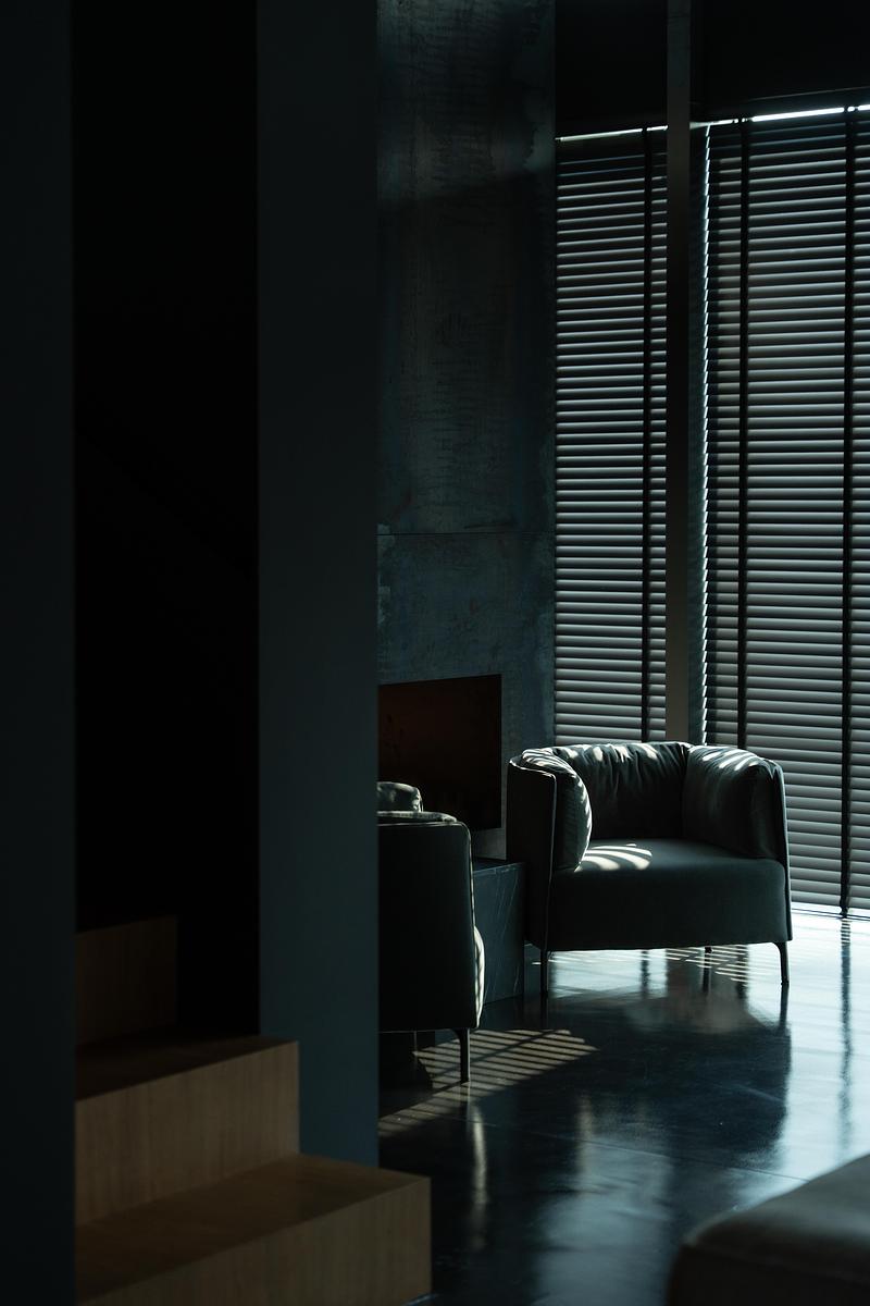 Dossier de presse | 7862-01 - Communiqué de presse | Noir Matière - Boobrook - Design d’intérieur résidentiel - Crédit photo : Shoayb Khattab