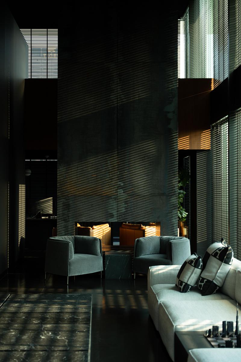 Dossier de presse | 7862-01 - Communiqué de presse | Noir Matière - Boobrook - Design d’intérieur résidentiel - Crédit photo : Shoayb Khattab