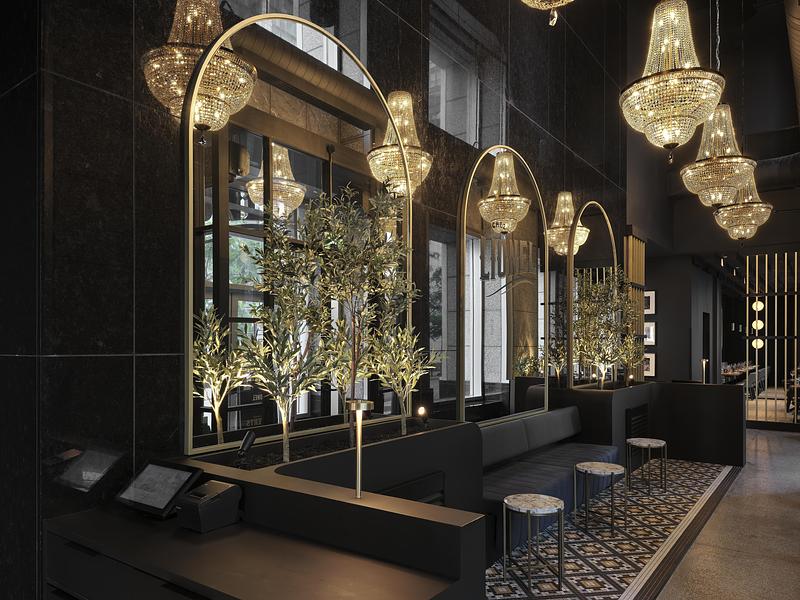 Dossier de presse | 3962-02 - Communiqué de presse | Cléo Katcho Design Architectural revisite la brasserie française en aménageant une nouvelle adresse Chez Lionel au centre-ville de Montréal - Cleo Katcho Design Architectural Inc. - Design d’intérieur commercial - Crédit photo : Maxime Brouillet