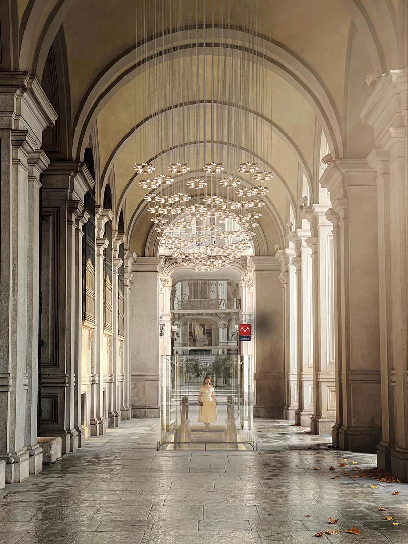 Press kit | 3649-01 - Press release | Beneath The Porticoes: UNS’s Winning Design Proposal Selected for New Metro Line in Turin - UNS - Competition - Carlo Alberto Station.  - Photo credit: Produced by Settanta7, ©Extraordinary Commissioner Chiaia