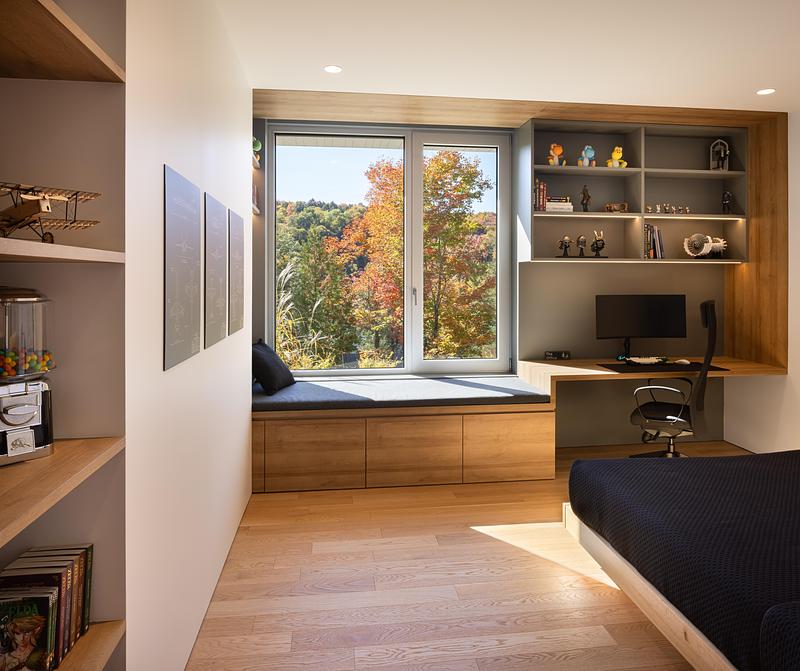 Press kit | 880-25 - Press release | The Albatross - MU Architecture - Residential Architecture - Kid'sbedroom - Photo credit: Stéphane Groleau