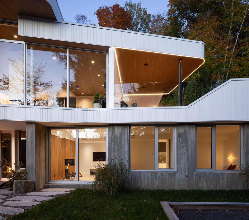 Press kit | 880-25 - Press release | The Albatross - MU Architecture - Residential Architecture - Garden level-Detail - Photo credit: Stéphane Groleau