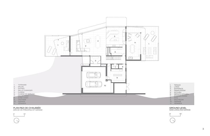 Press kit | 880-25 - Press release | The Albatross - MU Architecture - Residential Architecture - Ground Level PLan - Photo credit: MU Architecture