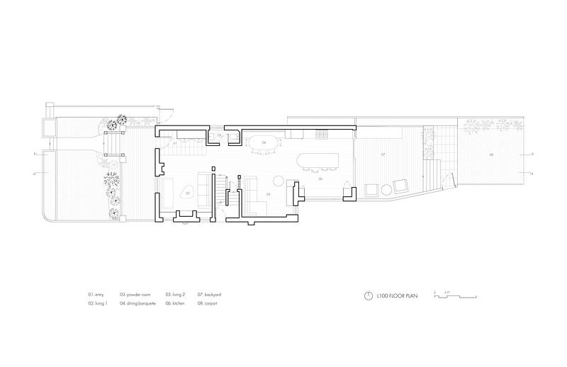 Dossier de presse | 7516-02 - Communiqué de presse | High Park House - Reign Architects - Design d’intérieur résidentiel - Floor Plan - Crédit photo : Reign Architects