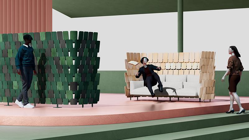 Press kit | 4232-29 - Press release | NII – Ingenious Design - NII - Product -  <h2 style=""><b></b></h2><p><b>PIGNA<br>Design: AMDL CIRCLE – Michele De Lucchi</b></p><p style=""><br></p><p style="">PIGNA articulates space through two elements: a divider and a sofa. The shingle-like panels gently screen the seating area, shielding it from view while still allowing light and air to filter through.</p><p style=""> <br></p><p>The collection is available in three configurations, calibrated to different levels of privacy: Low, with a height that preserves the perception of the surrounding environment; Middle, which reinforces a sense of enclosure; and High, offered exclusively as a divider, providing more defined screening.</p><p>The seating, wider than standard, ensures comfort. Together, the elements create a space that welcomes and protects, fostering communication within while maintaining a relationship with the outside environment.</p><p style=""><br></p><p style=""> </p><p style=""><br></p><p style="">As <b>AMDL CIRCLE</b> notes:</p><p style=""><br></p><p><i>“PIGNA is a modular system that reinterprets the wooden shingle, a distinctive element of AMDL CIRCLE's design language. By defining pathways, creating scenic backdrops, or enclosing informal spaces, the divider shapes spaces and atmospheres. The walls form a «U» shape, embracing the sofa. The result is a welcoming micro-architecture, ideal for workspaces and conversation areas. Individual elements can be freely arranged to create pathways, rest areas, or decorative partitions. PIGNA is a dynamic, ever-evolving system: a new way of shaping work and social spaces.”</i></p>  - Photo credit: NII