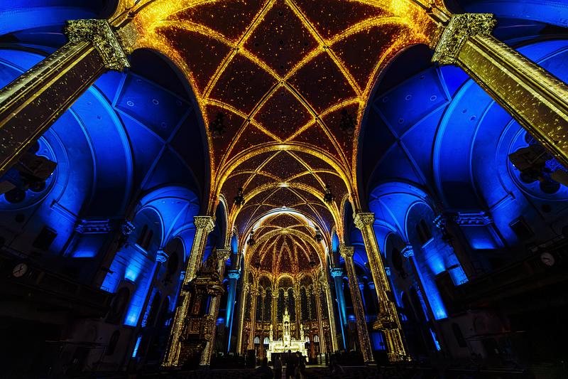 Press kit | 1089-13 - Press release | AURA by Moment Factory: Transforming Iconic Cultural Venues Into Must-Visit Immersive Destinations - Moment Factory - Multimedia Design - AURA Église Saint-Roch, Quebec City (inaugurated in 2025) - Photo credit: Moment Factory