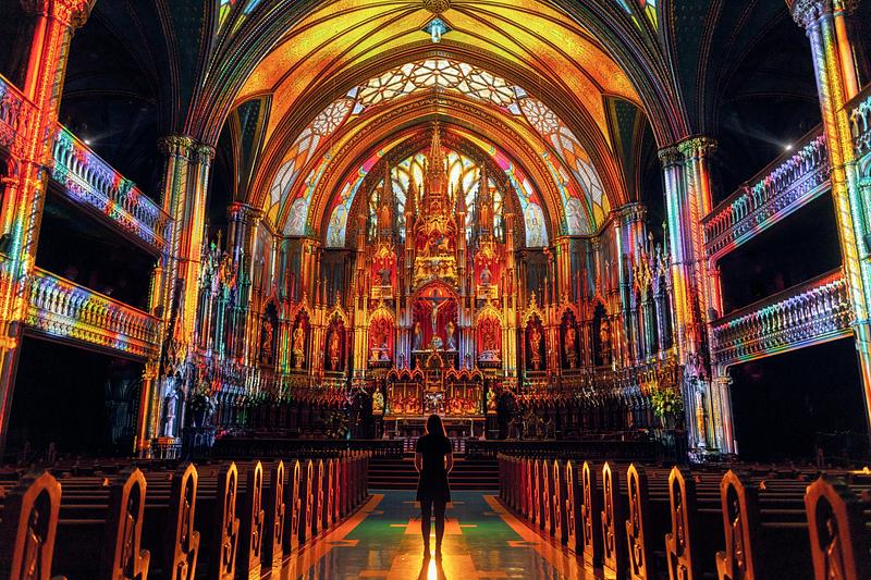 Press kit | 1089-13 - Press release | AURA by Moment Factory: Transforming Iconic Cultural Venues Into Must-Visit Immersive Destinations - Moment Factory - Multimedia Design -  AURA Notre-Dame Basilica, Montreal (inaugurated in 2017)  - Photo credit: Moment Factory