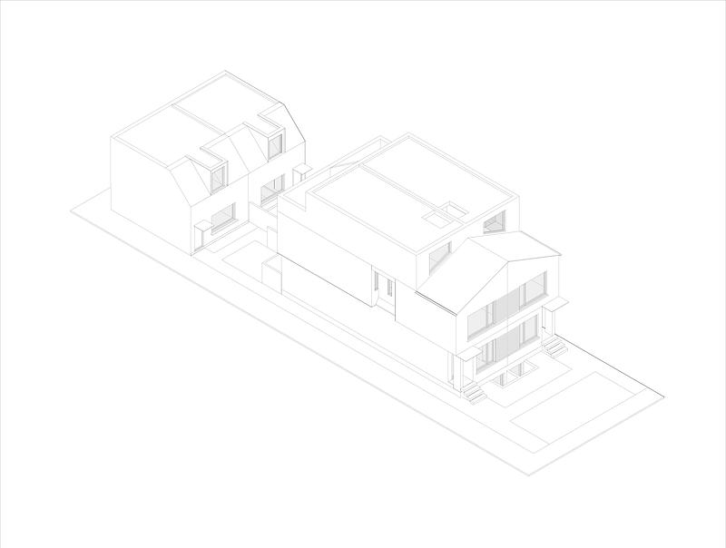 Press kit | 7856-01 - Press release | Montrose Sixplex: A New Housing Model for Gentle Density on a Residential Street in Toronto - Gabriel Fain Architects - Residential Architecture - Axonometric - Photo credit: <p>Gabriel Fain Architects</p>