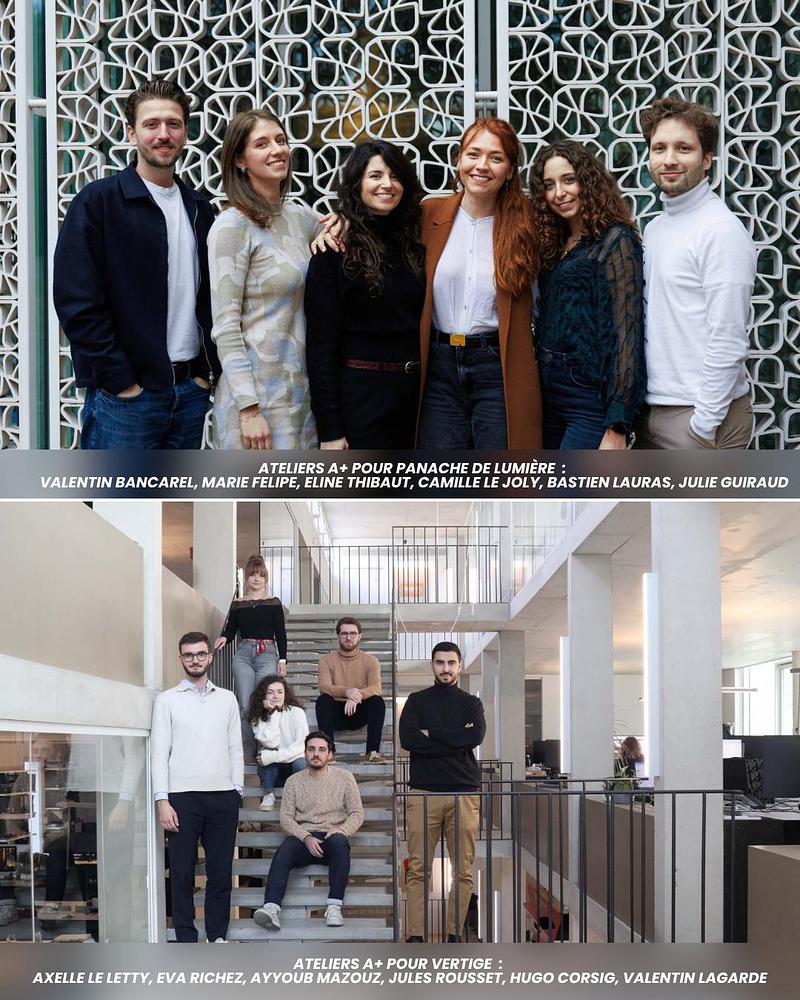 Dossier de presse | 982-59 - Communiqué de presse | Festival des Architectures Vives 2026: équipes et projets - Association Champ Libre - Évènement + Exposition - Les deux équipes des Ateliers A+ - Crédit photo : Ateliers A+