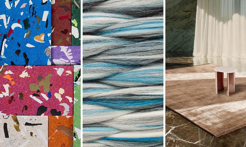 Dossier de presse | 809-47 - Communiqué de presse | AZURE Announces Finalists of the 2026 AZ Awards - AZURE Media - Concours - <p>Finalists - Design: Interior Products<span></span></p><p><br></p><p>Mohawk Group: Hero Rubber made with Nike Grind<br>Peter Saville for Kvadrat: Technicolour Collection<br>Diene Dekker for Kvadrat: Loux Rug Collection</p> - Crédit photo : AZURE