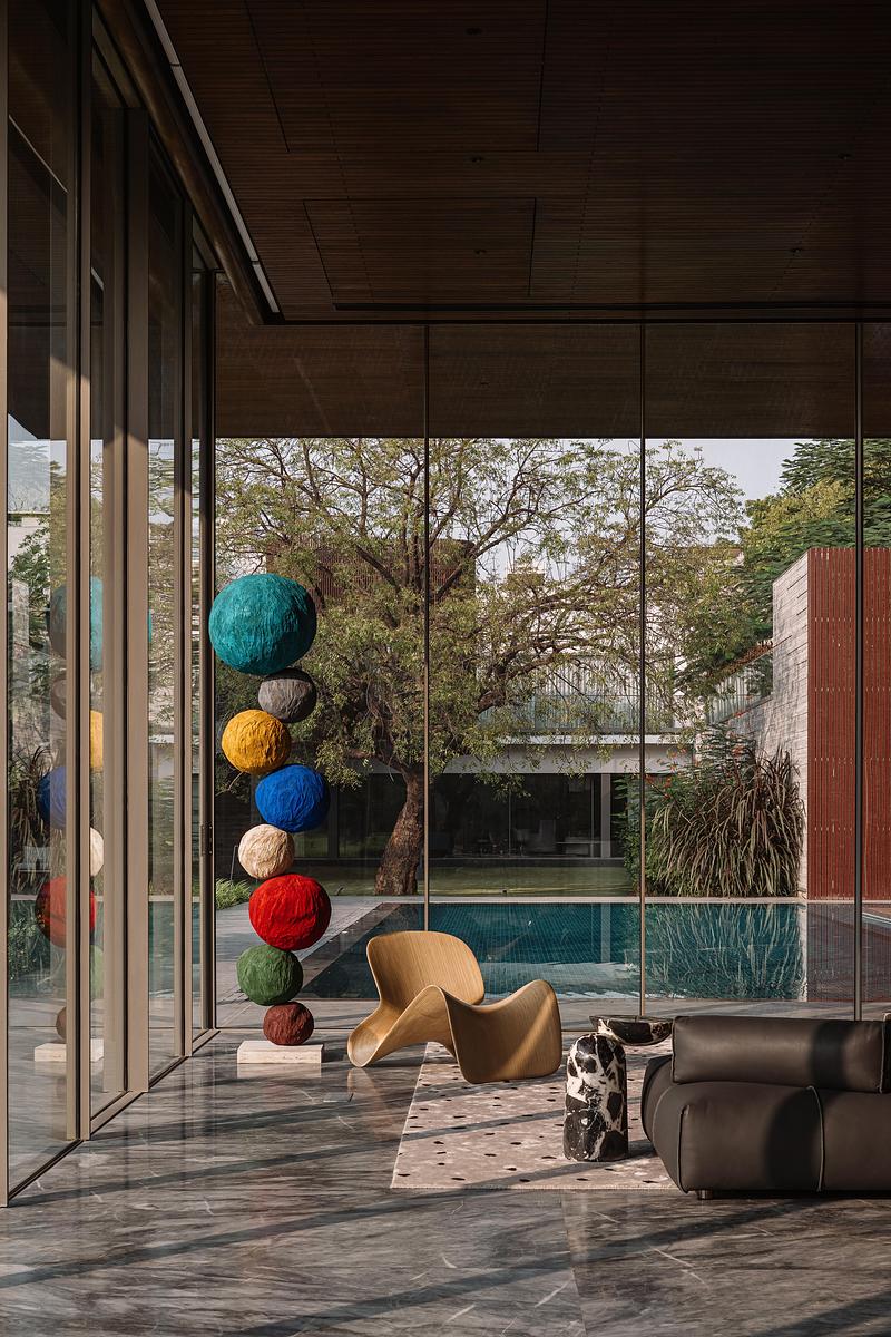 Press kit | 6986-04 - Press release | The Dip Pavilion - andblack design studio - Residential Architecture - Photo credit: Ishita Sitwala
