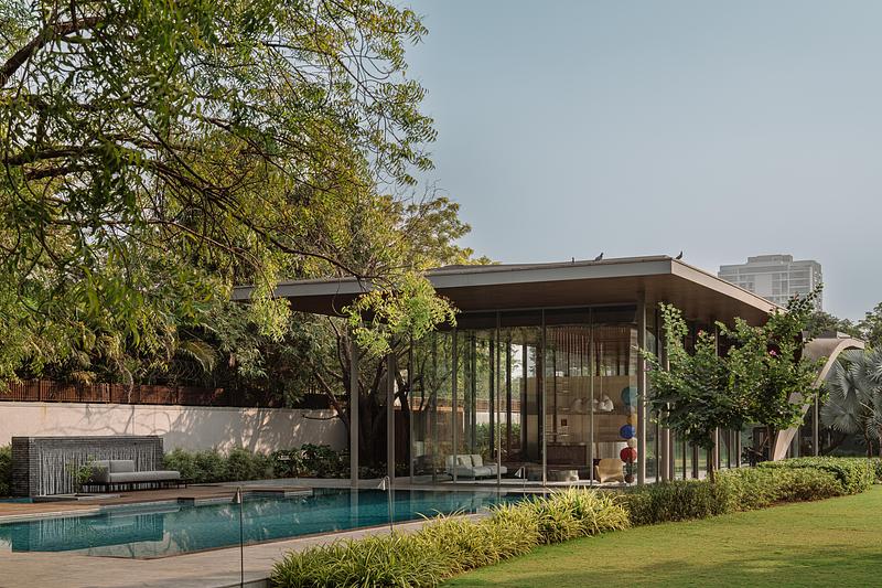 Press kit | 6986-04 - Press release | The Dip Pavilion - andblack design studio - Residential Architecture - Photo credit: Ishita Sitwala