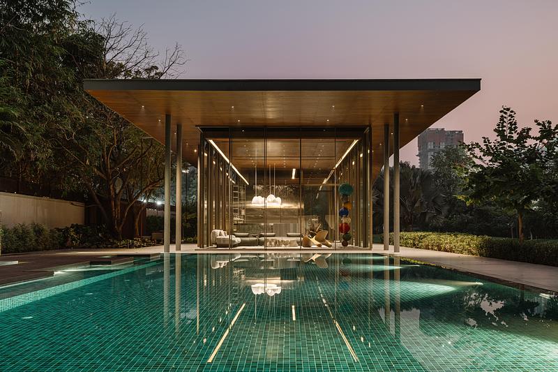 Press kit | 6986-04 - Press release | The Dip Pavilion - andblack design studio - Residential Architecture - Photo credit: Ishita Sitwala