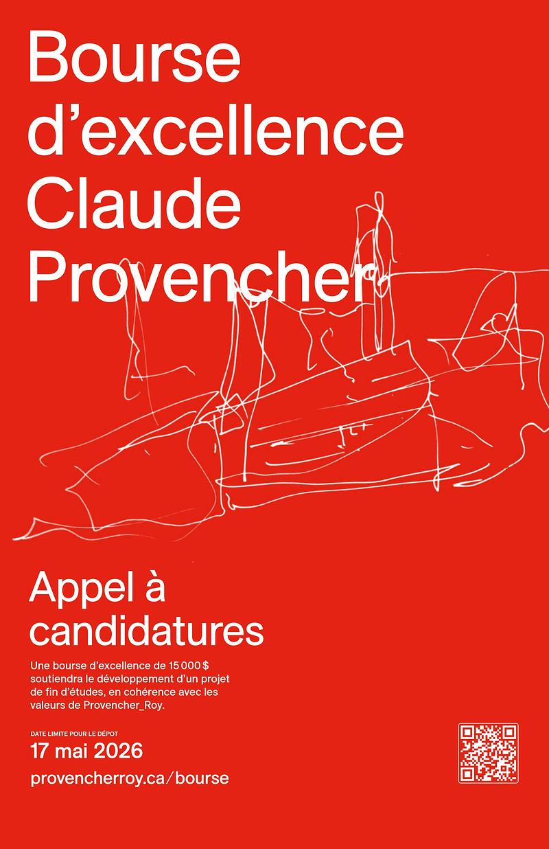 Press kit | 952-36 - Press release | Provencher_Roy launches the Claude-Provencher Excellence Scholarship to support emerging talent in architecture - Provencher_roy - Competition - Photo credit: Provencher_Roy