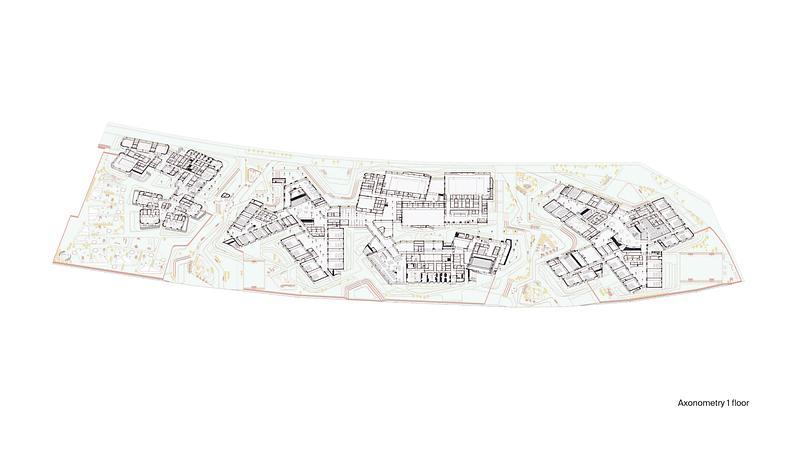 Press kit | 4008-03 - Press release | The Educational Complex Sirius - ATRIUM - Institutional Architecture - Axonometry of the first floor - Photo credit: ATRIUM