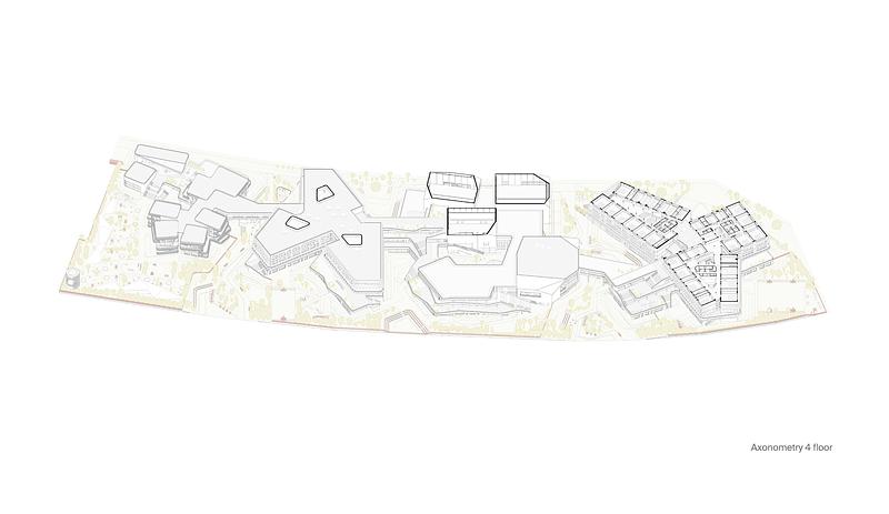 Press kit | 4008-03 - Press release | The Educational Complex Sirius - ATRIUM - Institutional Architecture - Axonometry of the fourth floor - Photo credit: ATRIUM