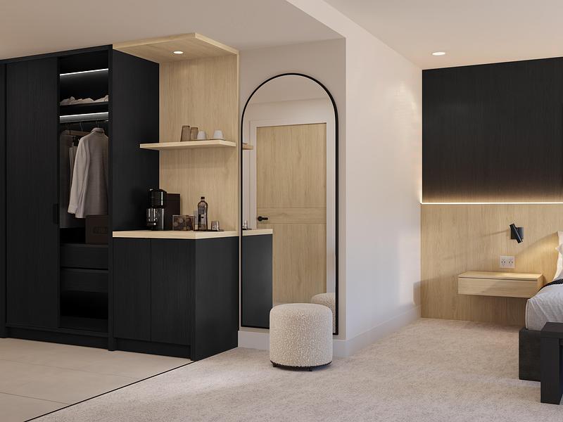 Press kit | 7864-01 - Press release | Tafisa launches ICONIQ, an Emblematic New Collection Inspired by Oak - Tafisa - Product - ICONIQ_M203(Q)_Black - Photo credit: Tafisa