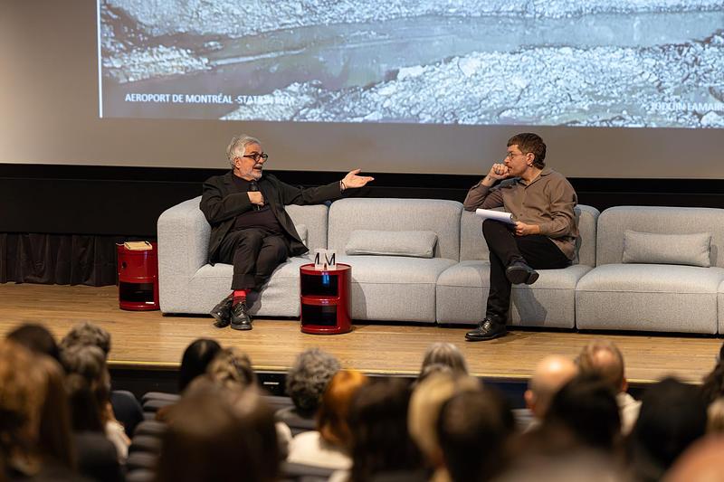 Dossier de presse | 611-49 - Communiqué de presse | Une première édition marquante et fédératrice pour la Semaine Design de Montréal - Index-Design and Archi-Design QC - Évènement + Exposition - <p>Gilles Saucier et Thomas Leblanc</p><p>Conférence Index-Design, Musée des beaux-arts de Montréal</p> - Crédit photo : F-O Paquin