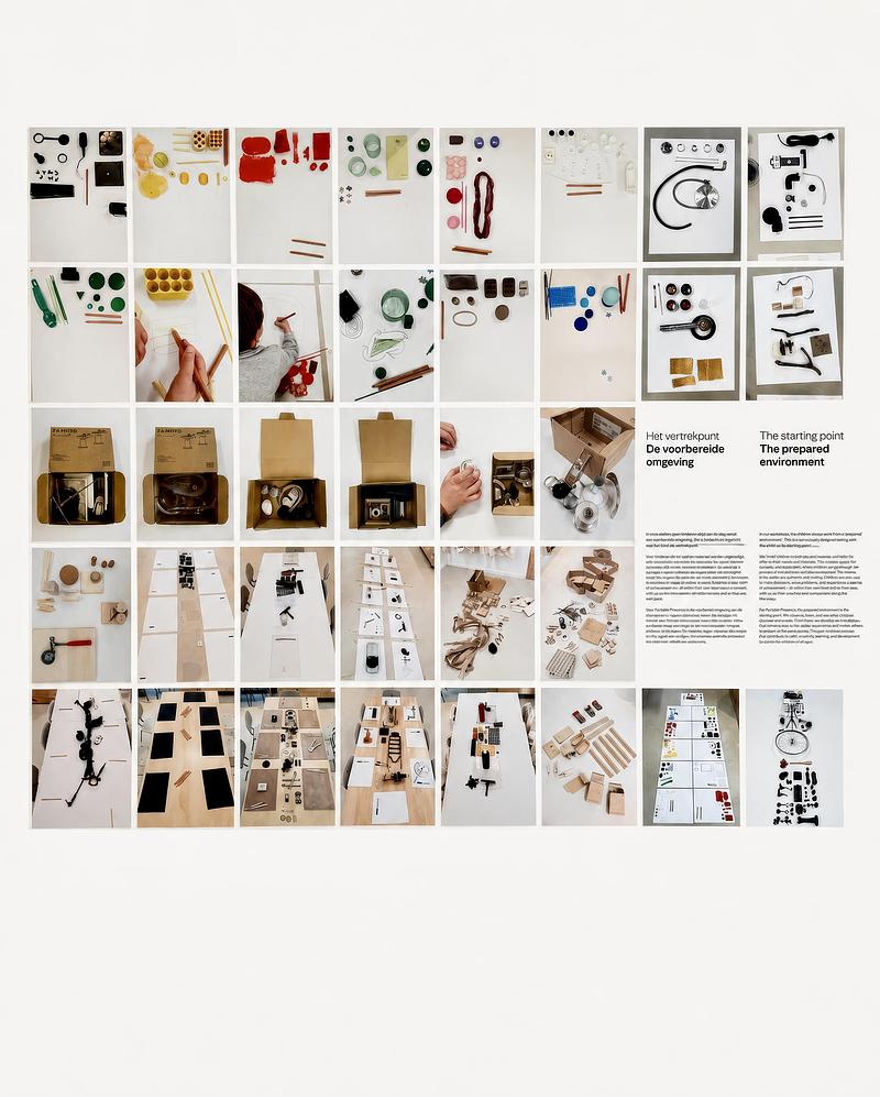 Dossier de presse | 7860-01 - Communiqué de presse | KiMu Children's Art Museum Opens in Amsterdam - KiMu Kinderkunstmuseum - Art -  The ‘prepared environment’ explained on the wall of the atelier downstairs.  This is a consciously designed starting point that invites without predetermining an outcome. - Crédit photo :   Suzanne Huis