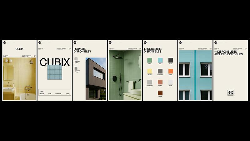 Press kit | 846-28 - Press release | Céragrès launches a new website - Céragrès - Product - <p class="">Examples of social media stories showcasing Céragrès’ new visual identity, developed in collaboration with LG2.</p> - Photo credit:  Céragrès<span></span> 