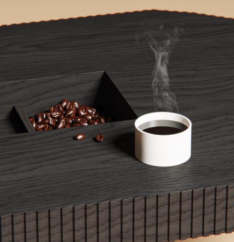 Press kit | 7890-01 - Press release | Kabila Collection - Terry Aidoo - Product - Kabila Coffee table- hidden coffee compartment  - Photo credit: Matteo Ercole