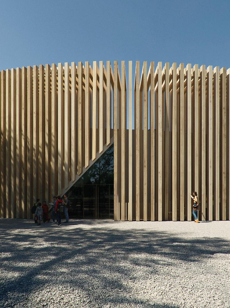 Dossier de presse | 7528-01 - Communiqué de presse | SPECTACLE Unveils the Concept for the New Museum of Aboriginal Peoples’ Art and Artifacts (MOAPAA) - SPECTACLE Bureau for Architecture and Urbanism Inc. - Architecture commerciale - Crédit photo : SPECTACLE with brick
