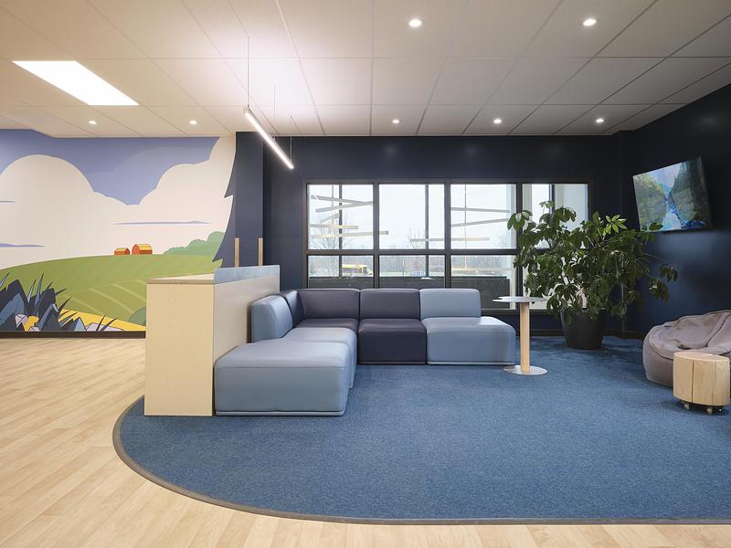 Press kit | 1299-15 - Press release | Externat Sacré-Cœur: When Design Becomes a Teaching Tool - Taktik design - Institutional Architecture - View of the relaxing area - Photo credit: Maxime Brouillet