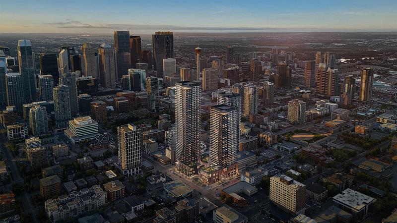 Dossier de presse | 1069-11 - Communiqué de presse | Broadway on 17th Introduces a New Civic Plaza to an Iconic Calgary Corner - Zeidler Architecture - Architecture résidentielle - Crédit photo : Zeidler Architecture Inc.