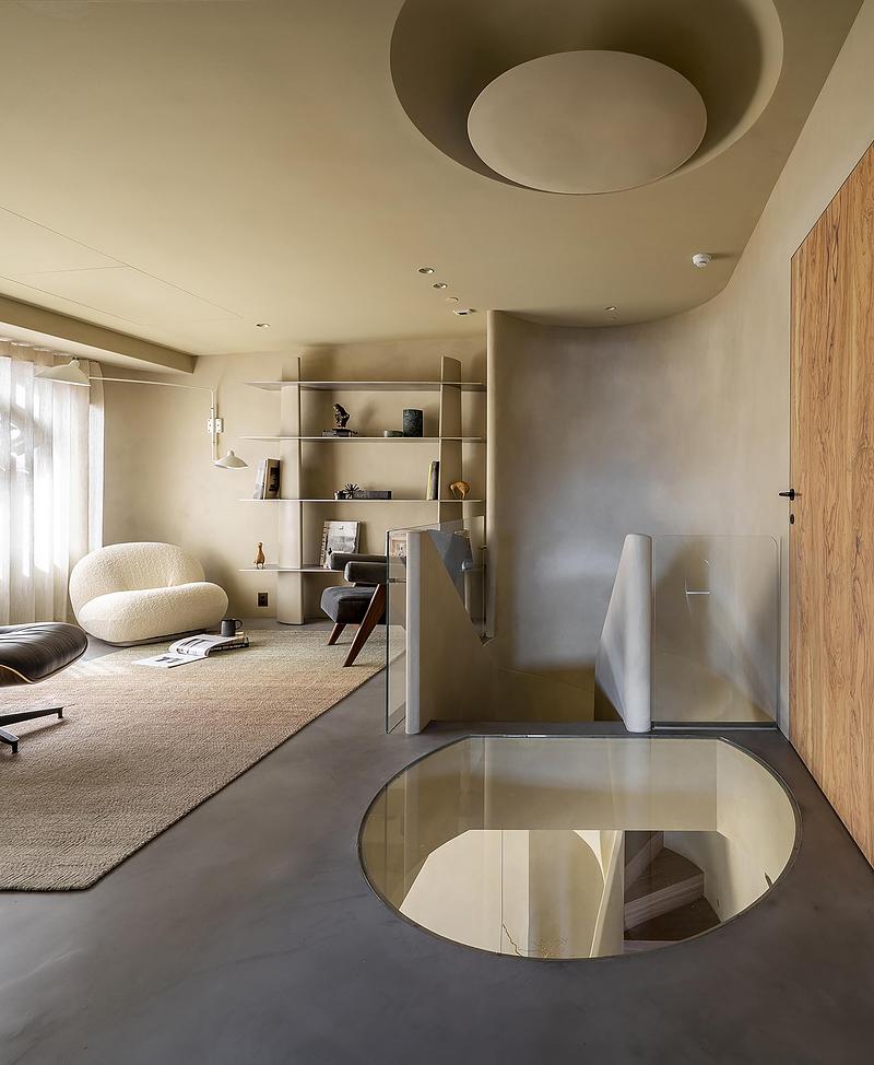 Dossier de presse | 4941-02 - Communiqué de presse | Peny Hsieh Interiors Completes The Sculpted Penthouse, a Calm Retreat Above in Taipei - Peny Hsieh Interiors - Design d’intérieur résidentiel - Crédit photo : Kuomin Lee