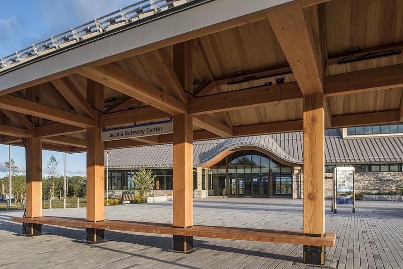 Press kit | 7896-01 - Press release | New Energy Works wins at the Architizer A+Awards for Acadia Gateway Center - New Energy Works - Commercial Architecture - Photo credit: Scott Hemenway Photography