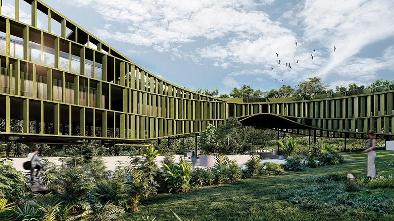 Press kit | 5202-01 - Press release | LTR1: A Vertical Neighborhood Built Around a Forest - Carazo Arquitectura - Competition - LTR1 - Photo credit: Carazo Arquitectura