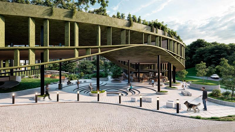Press kit | 5202-01 - Press release | LTR1: A Vertical Neighborhood Built Around a Forest - Carazo Arquitectura - Competition - LTR1 - Photo credit: Carazo Arquitectura