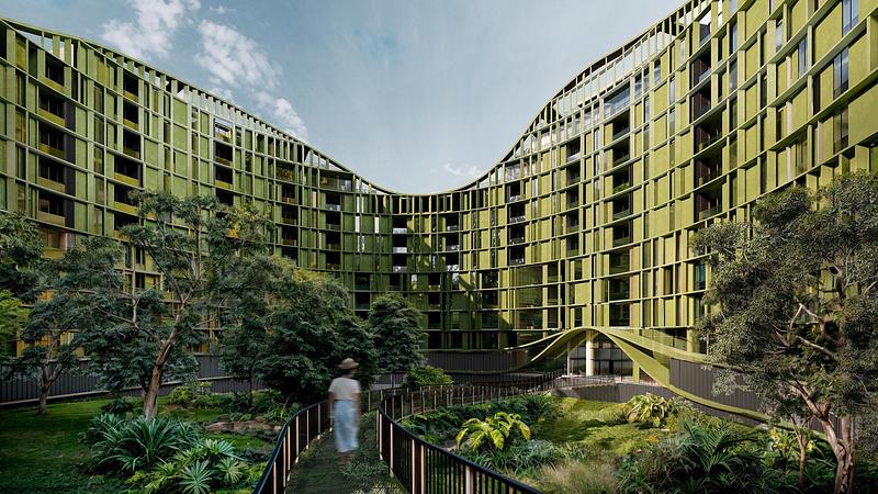Press kit | 5202-01 - Press release | LTR1: A Vertical Neighborhood Built Around a Forest - Carazo Arquitectura - Competition - LTR1 - Photo credit: Carazo Arquitectura