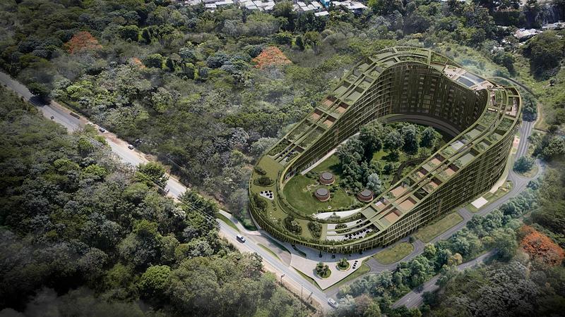 Press kit | 5202-01 - Press release | LTR1: A Vertical Neighborhood Built Around a Forest - Carazo Arquitectura - Competition - LTR1 - Photo credit: Carazo Arquitectura