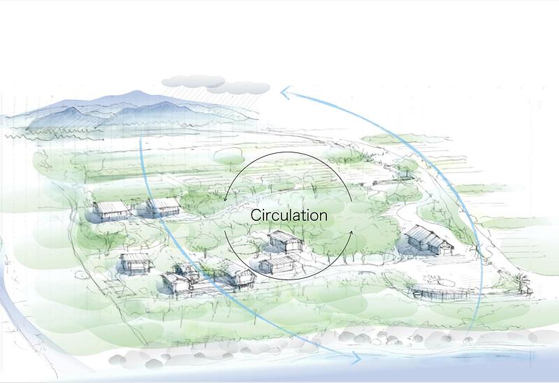 Press kit | 7029-02 - Press release | tono Named the Best in Sustainability Firm at Architizer A+ Awards 2026 - tono Inc. - Commercial Architecture - Circulation Concept Sketch - Photo credit: Tsukasa Ono