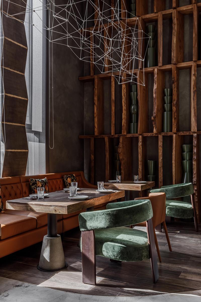 Dossier de presse | 7928-01 - Communiqué de presse | Design du restaurant Mamuli - SOIA Design - Design d’intérieur commercial - Crédit photo : Misha Chekalov